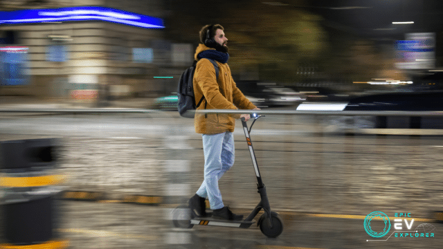 person on electric scooter