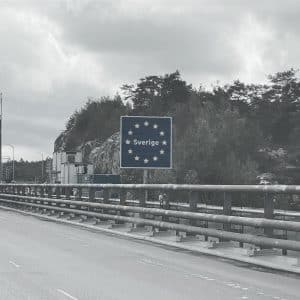 Sverige / Council of Europe sign on bridge