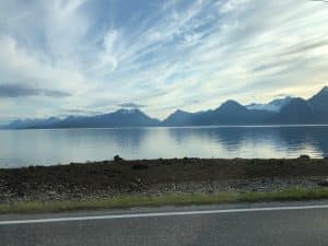 Mountains and fjord